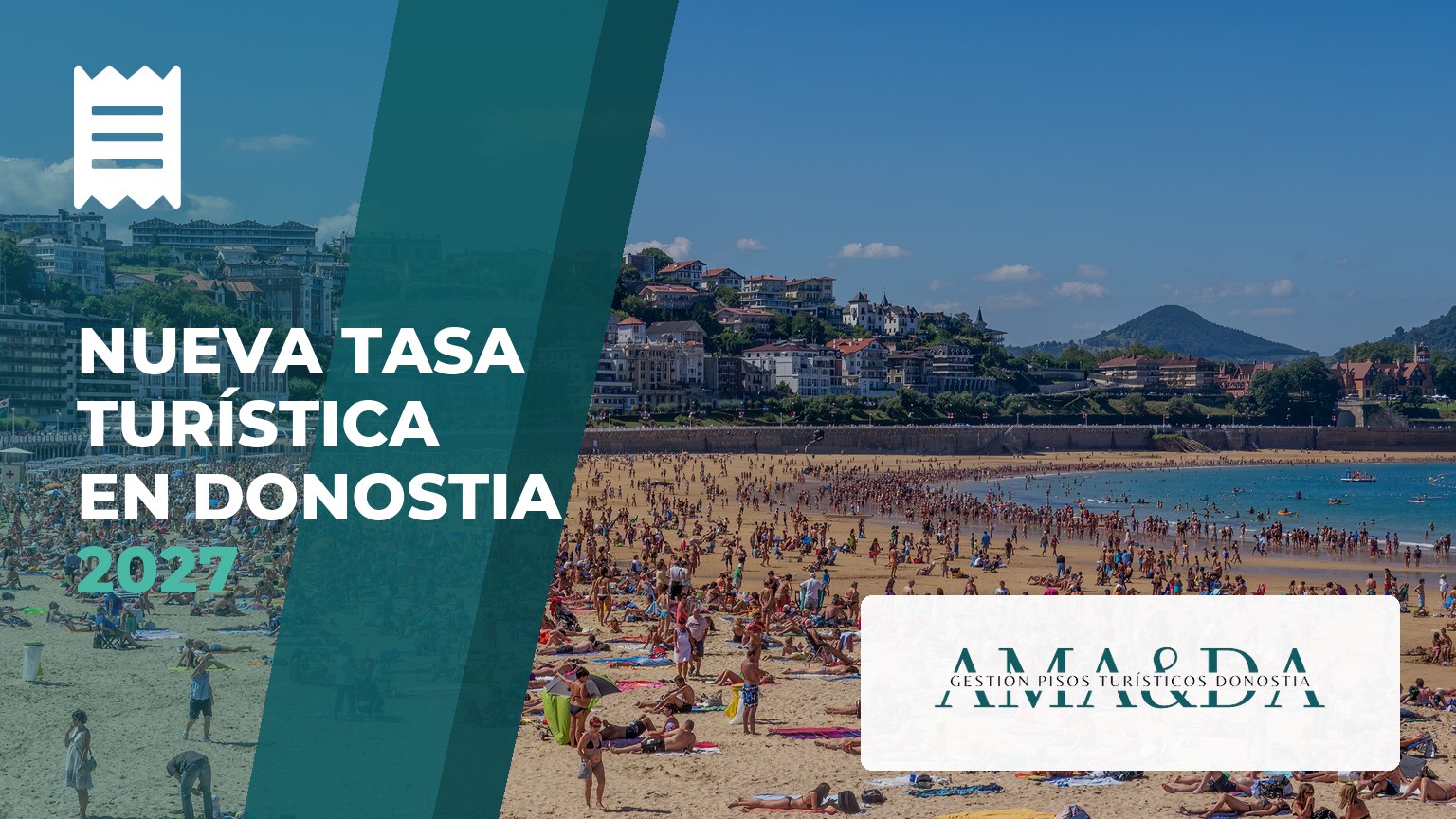 Nueva tasa turística en Donostia / San Sebastián desde 2027 — playa de la Concha